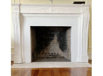 Louis XVII Style Fireplace In White Stone - BR 2-2