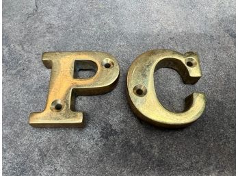 Two English Brass Letters