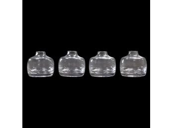 Four DANSK Miniature Table Top Crystal Glass Bud Vases