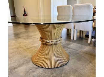 A Glass-Topped Wheat Sheaf Dining Table