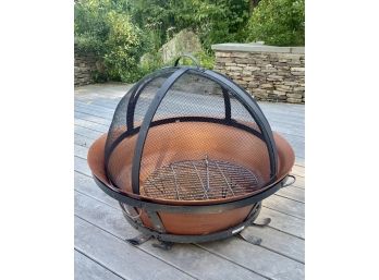A Copper Look Outdoor Fire Pit - Never Used