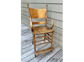 An Antique Oak Barber's Chair
