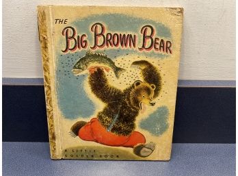 The Big Brown Bear. Wonderfully Illustrated Vintage Children's Hard Cover A Little Golden Book. Publ. 1947.