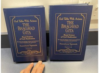 The Bhagavad Gita By Paramahansa Yogananda. God Talks With Arjuna. 2 Volumes In Slip Box Published In 2005.