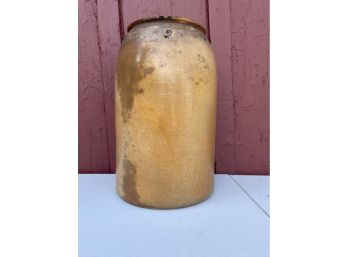 A No 2 Earthen Ware Antique Crock - 13.5'H