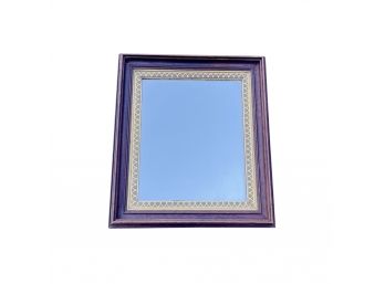 A Beautifully Wood Framed Mirror With Carved Gilt Detailing - 15x17