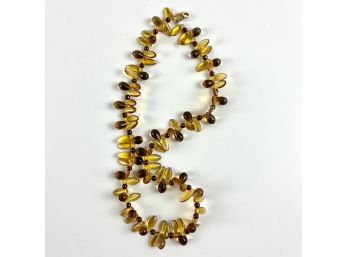 A 16' Citrine Necklace - Natural And Synthetic Stones