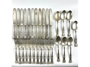 An Antique Buttercup By Gorham Sterling Silver Flatware Set - C1875