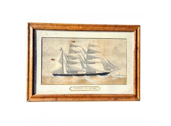 An Original 19th C. Nautical Watercolor On Paper - Craigwhinnie - Liverpool - Capt. Bradford