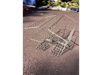 Vintage Back Wheel Wire Bike Baskets - Throw Back - Another Abandoned Barn Find
