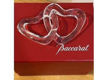 Iconic Baccarat Entwined Clear Crystal Hearts - Perfect Condition In Original Packaging