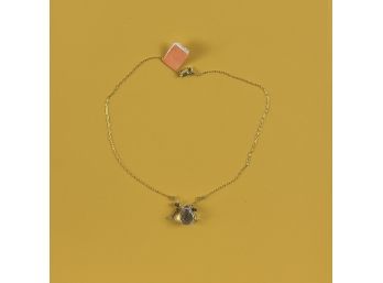 A 15' 14k Gold Chain With Gemstone Pendant - Delicate And Sweet