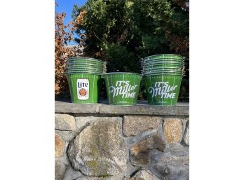 It's Party Time - Or Maybe Miller Time? New Miller Beer Buckets - 27 Total - 6 Liters - Aluminum