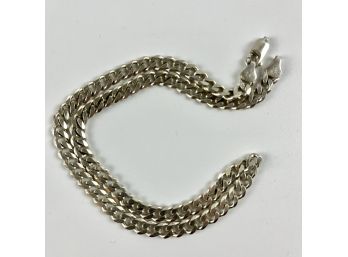 An Italian Sterling Silver Flat 15' Chain - 22.85 Grams