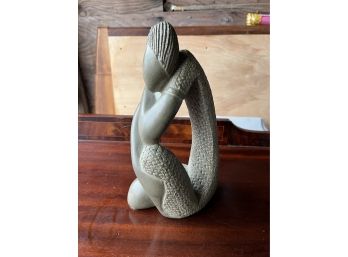 A Stone Carving - Modernist - South African - Kneeling Woman
