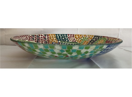 Large Mosaic Glass Bowl