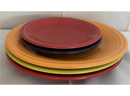 Five Fiestaware Plates