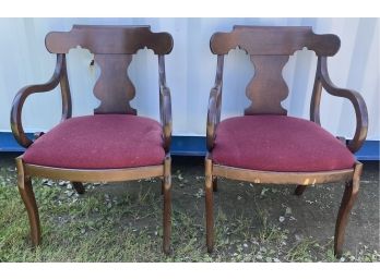 Two Mahogany Arm Chairs