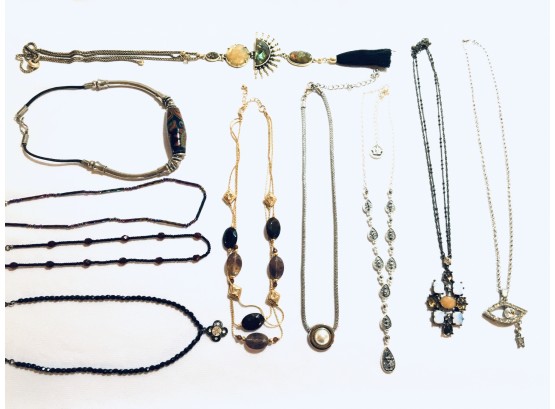 Collection Of 10 Unique Estate Necklaces Including Pendant, Etc