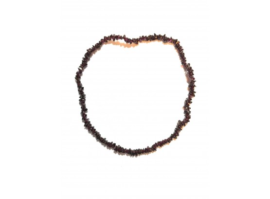 Beautifully Simple Garnet Chip Necklace