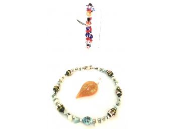 Trio Of Glass Bead Jewelry