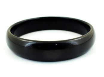 Stunning Genuine Black Spinel Bangle Bracelet