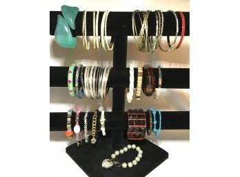 Collection Of Estate Bracelets - 30 Pieces Including Cloisonne
