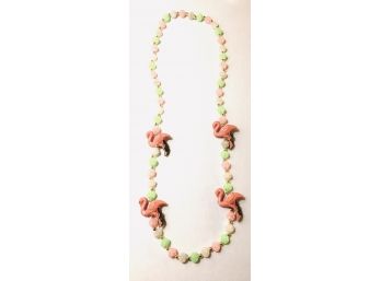 Fun & Flirty Flamingo Bead Necklace
