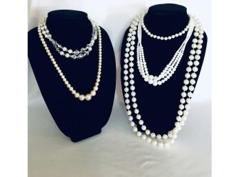 Five Assorted Pearl Necklaces