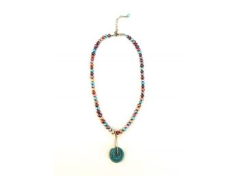 Unique Multi-Color Cultured Pearl Single Stand Necklace