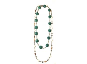 Chunky Two Strands Bead Necklace
