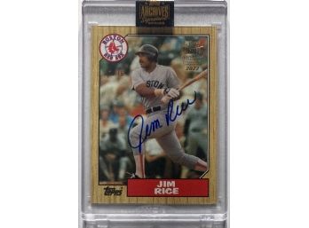 2022 Topps Archives JIm Rice Signature Series On-Card Auto SSP /76