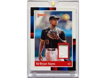 Ke'Bryan Hayes 2022 Panini-Donruss Baseball 1988 Retro Throwback Variation Patch Card