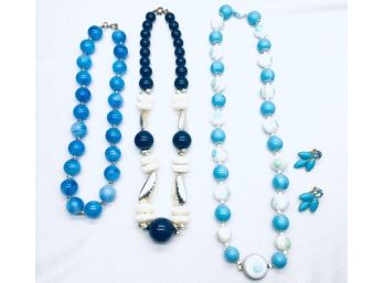 Collection Of Vintage Blue Jewellery