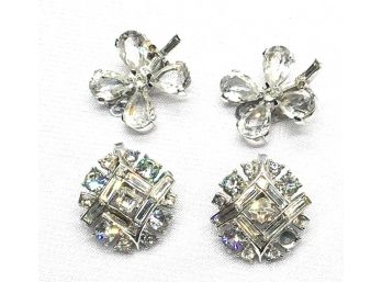2 Sets Of Signed Vintage Trifori Earrings