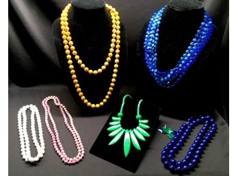 7 Piece Vintage Beaded Necklace Grouping