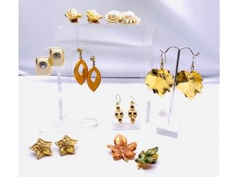 Collection Of Vintage Goldtone Earrings