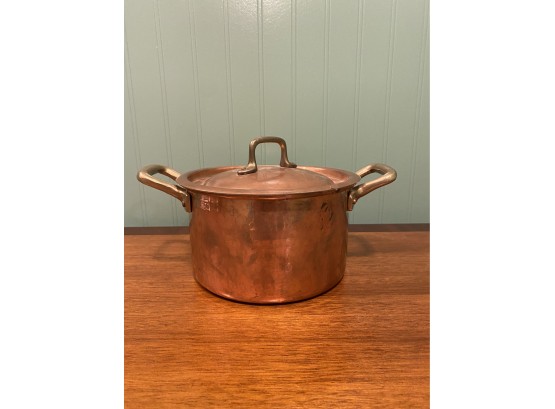 Heavy Copper Pot Marked On Bottom Made In Italy