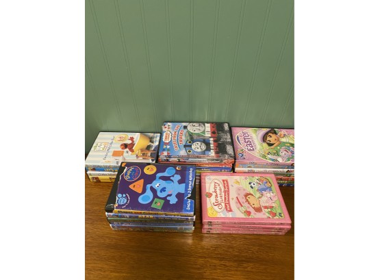 Large Lot Of Kids DVDs Including Strawberry Shortcake And Thomas The Tank Engine