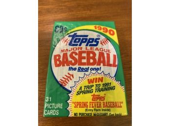 New In The Package Topps 1990 Baseball Trading Cards Unopened