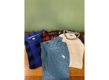 Lot Of Boys Long Sleeved Shirts Old Navy, Polo, And Abercrombie