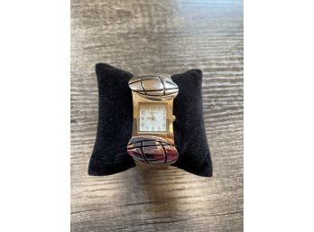 Lovely Bangle Two-tone Bracelet Watch By Geneva Needs Battery