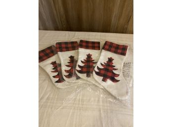 Set Of 4 Christmas Stockings New In The Package  (1 Of 2)