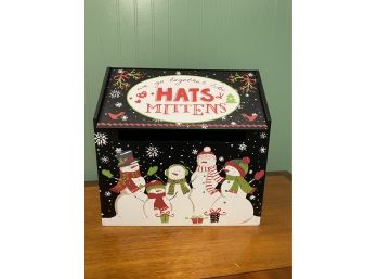 Great Winter Themed Flip Top Box Perfect For By Your Front Door