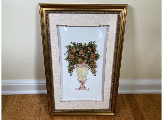 Shadowbox With Dried Roses