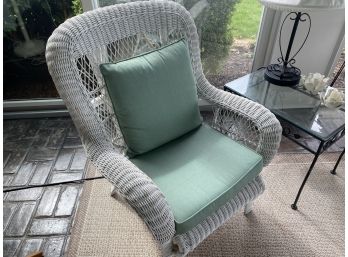 Wicker Chair Open Weave With Cushion