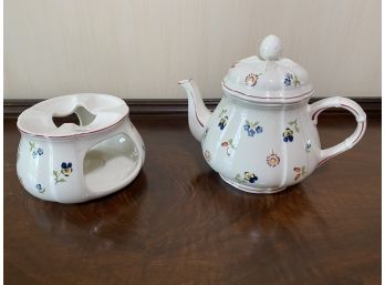 Villeroy & Bosch Petite Fleur Teapot And Votive Holder