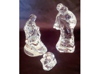 Vintage Waterford Crystal Boxed Three Piece Nativity Set