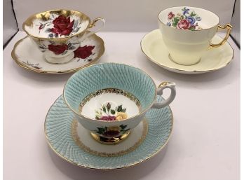 Lot Of 3 Pretty Teacups