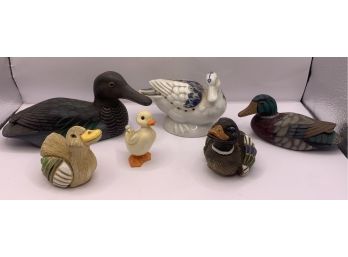 6 Mini Duck Figurines